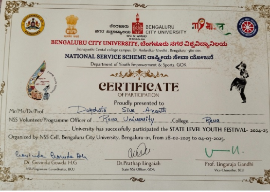 State Level NSS Youth Festival 2025 Report